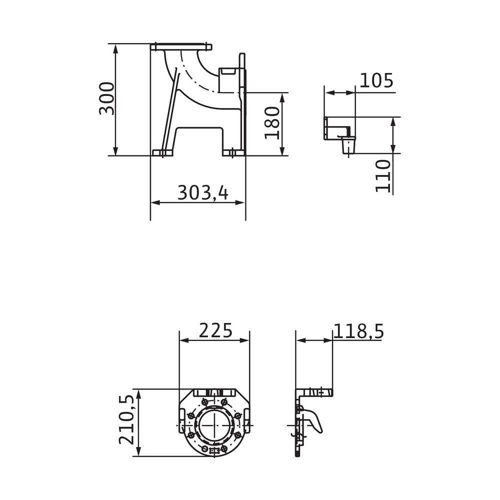 Wilo Einhängevorrichtung TP 80... WILO-2029039 4016322484660 (Abb. 2)