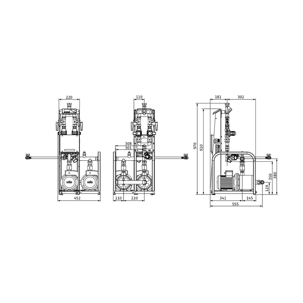Wilo Sinum Druckhaltestation D10 mit Doppelpumpe, max. 10 bar, 230V... WILO-2198868 4048482837857 (Abb. 2)