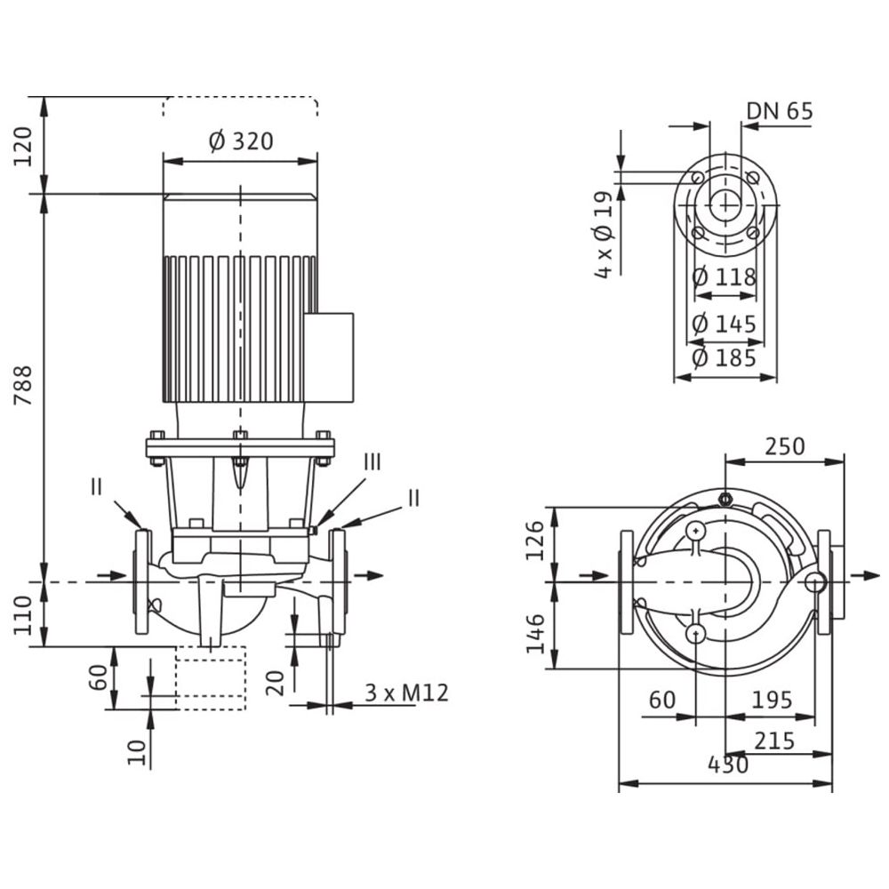 Wilo Trockenlaufer-Standard-Einzelpumpe IL 65/170-11/2, DN65, 11kW ...