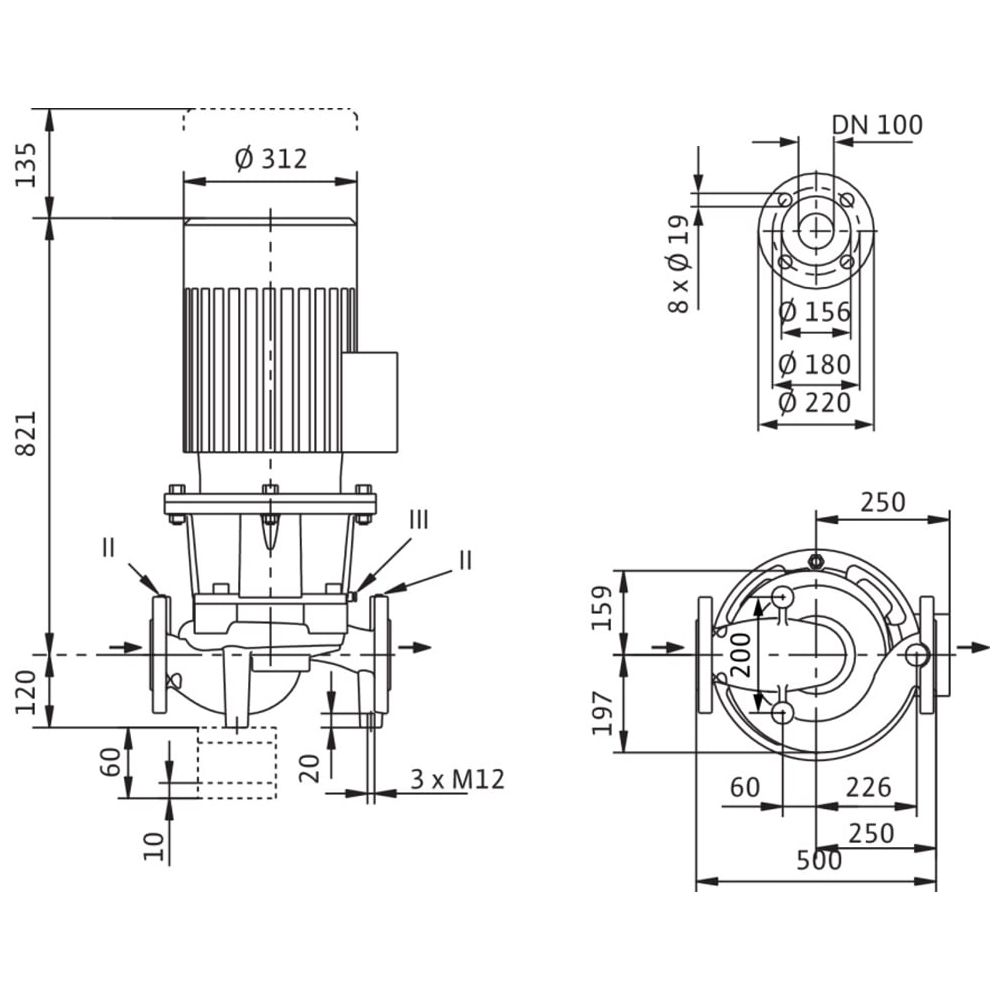 Wilo Trockenlaufer Standard Einzelpumpe Il 100 150 15 2 Dn100 15kw Heizungspumpen Heizung Billiger De