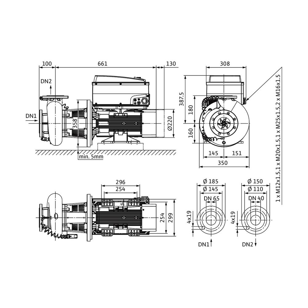 Wilo Trockenläufer-Hocheffizienz-Einzelpumpe Stratos GIGA B 40/4-51/11-R1-S1... WILO-2196356 4048482856896 (Abb. 2)