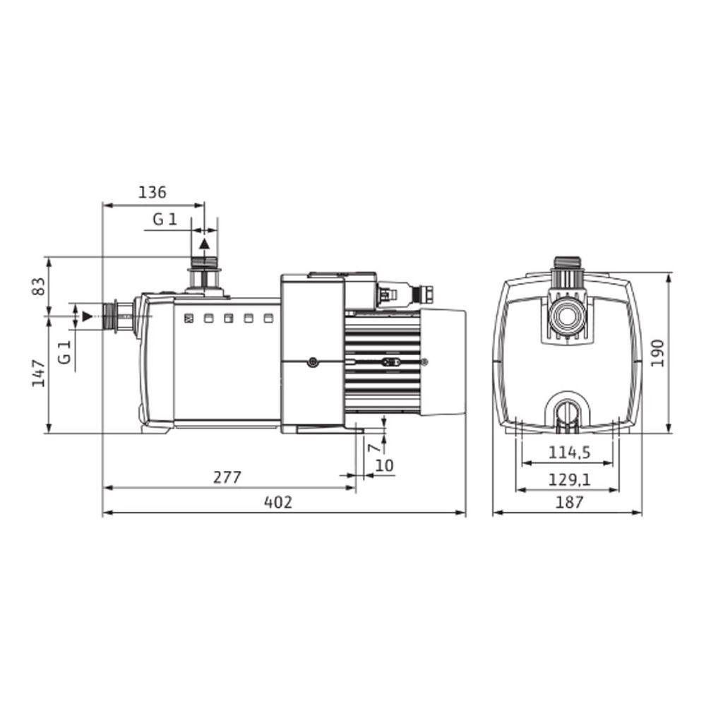 Wilo Hochdruck-Kreiselpumpe HiMulti 3 3-43 P-S1, G1, 1x230V, 400W... WILO-4197372  (Abb. 3)