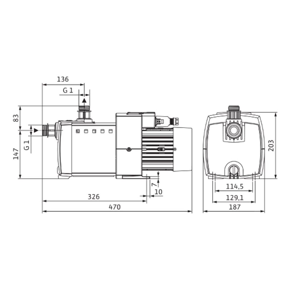 Wilo Hochdruck-Kreiselpumpe HiMulti 3 3-25 P, G1, 1x230V, 500W... WILO-4194281  (Abb. 3)