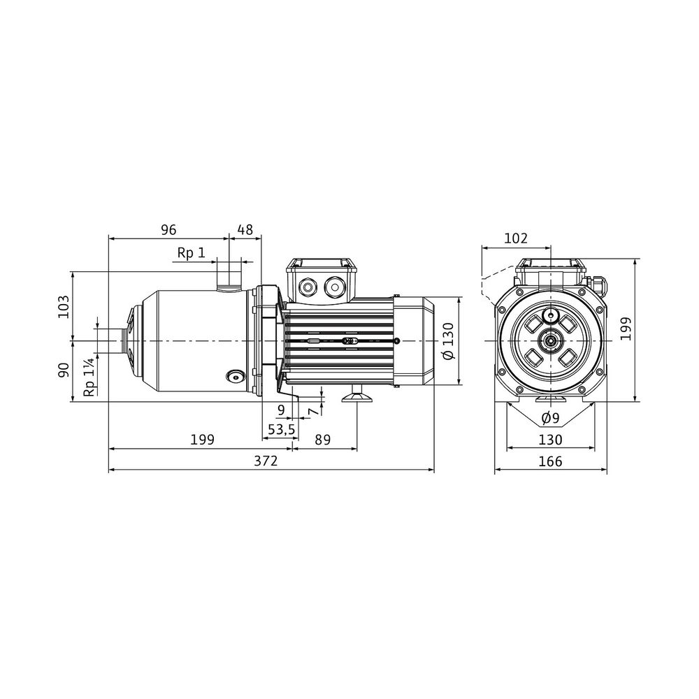 Wilo Hochdruck-Kreiselpumpe Medana CH1-L.602-1 G 1" 1/4 1x230V 550W... WILO-4231486 4048482887043 (Abb. 2)