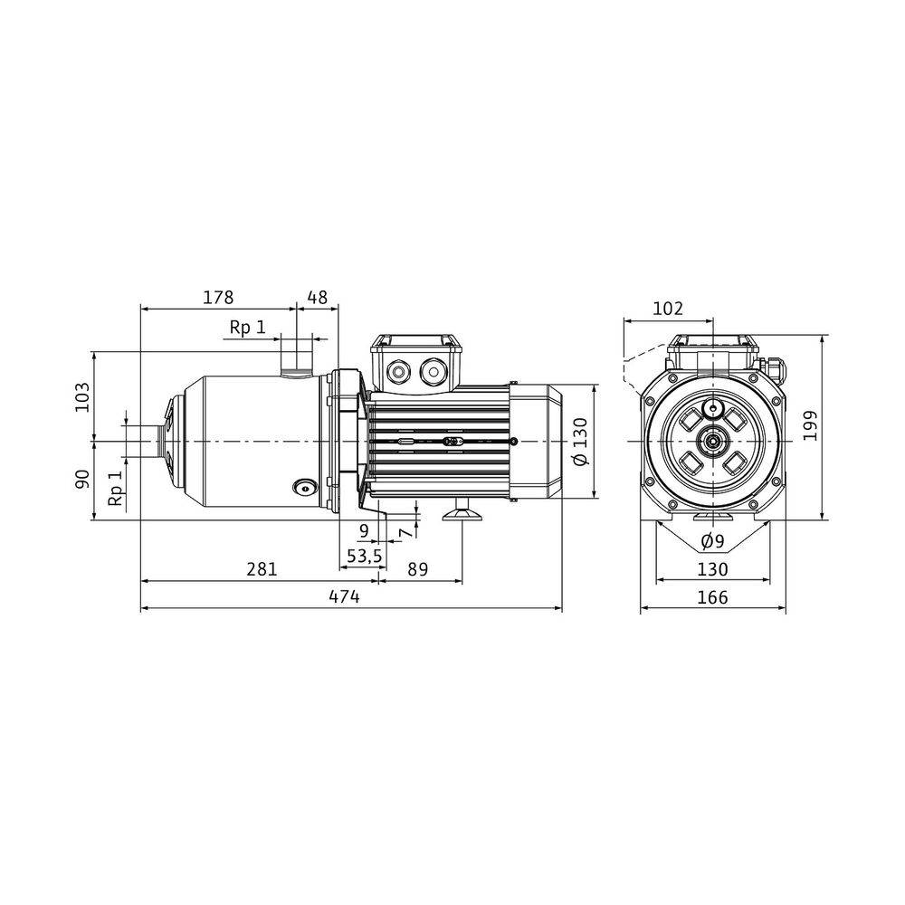 Wilo Hochdruck-Kreiselpumpe Medana CH1-L.207-1 G 1" 1x230V 750W... WILO-4231472 4048482886909 (Abb. 2)