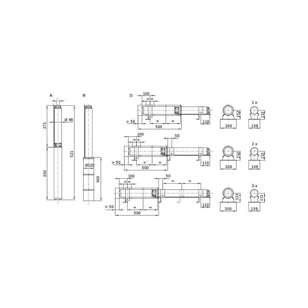 Wilo Unterwassermotor-Pumpe Sub TWU 4.02-07-C Rp 1 1/4" 1x230V 370W... WILO-6046661 4044966489635 (Abb. 2)
