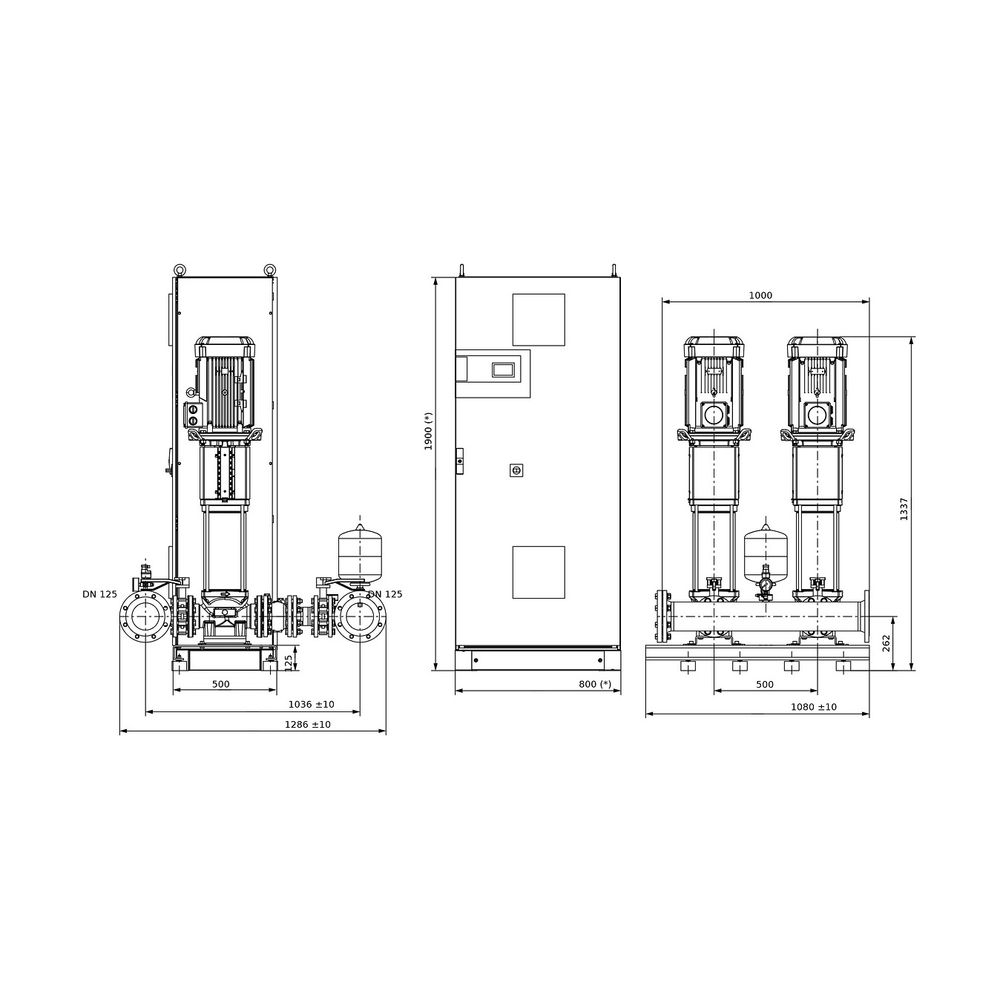 Wilo Mehrpumpenanlage Comfort COR-2 Helix V 5203/K/CC DN125/DN125 11kW... WILO-2530711 4048482044231 (Abb. 2)