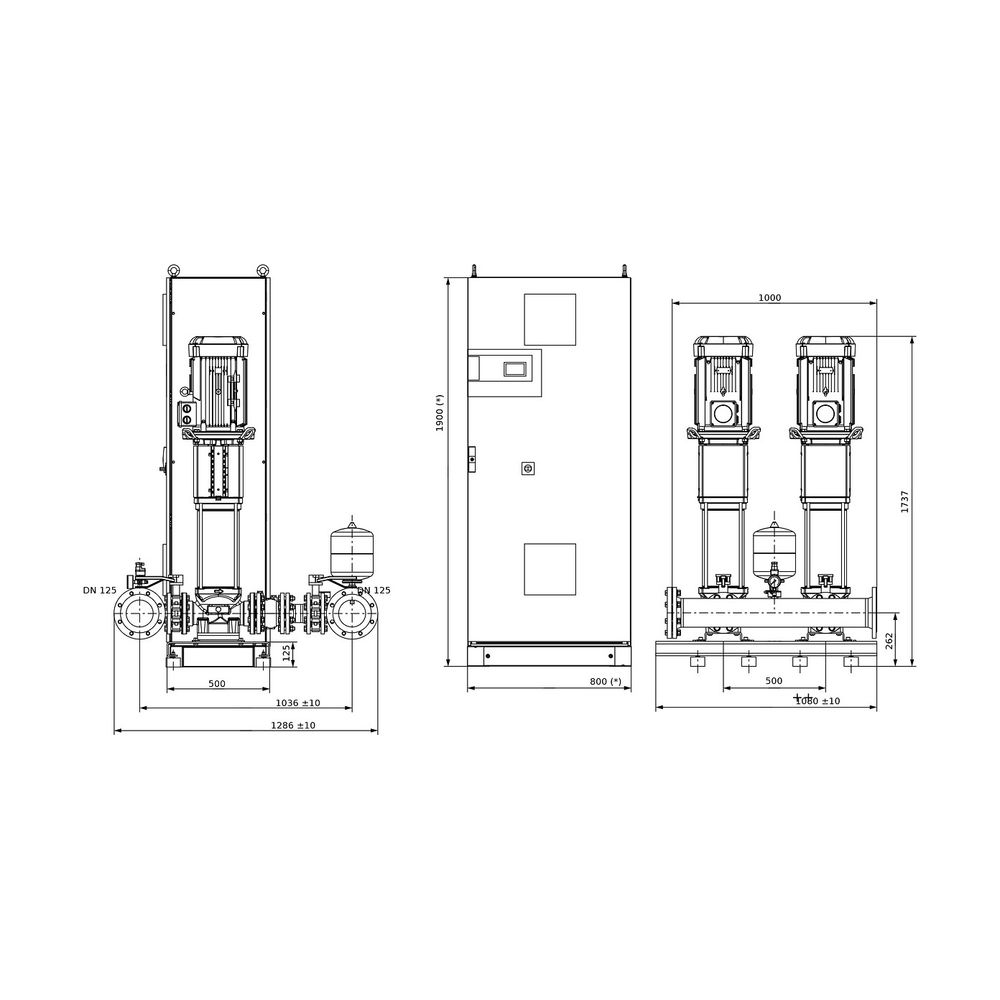 Wilo Mehrpumpenanlage Comfort COR-2 Helix V 5206/2/K/CC DN125 22kW... WILO-2532391 4048482088785 (Abb. 2)