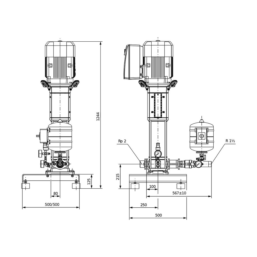 Wilo Einzelpumpenanlage SiBoost Smart 1 Helix VE1605 5,5kW... WILO-2537658 4048482268163 (Abb. 2)