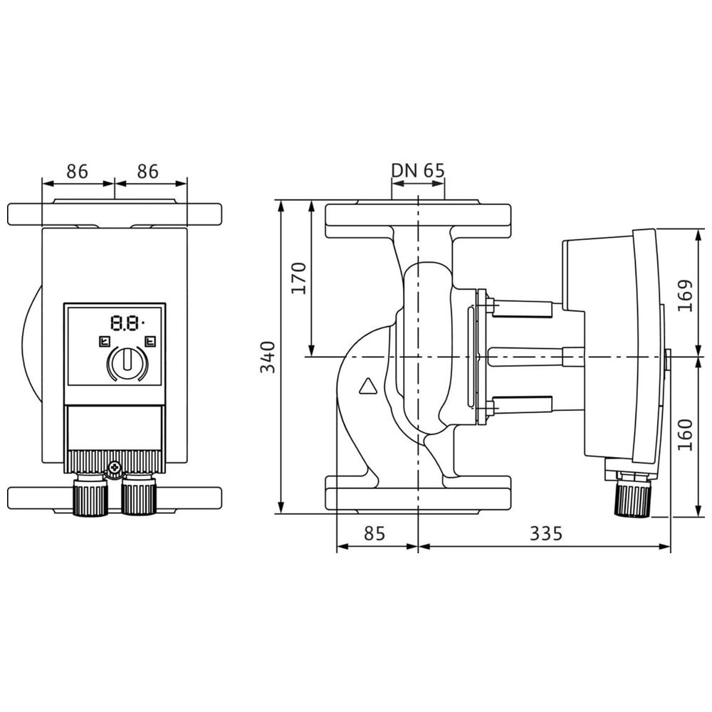 Wilo Nassläufer-Hocheffizienzpumpe Yonos MAXO-Z 65/0, 5-12, DN65, 1x230V, 650W... WILO-2175545  (Abb. 3)