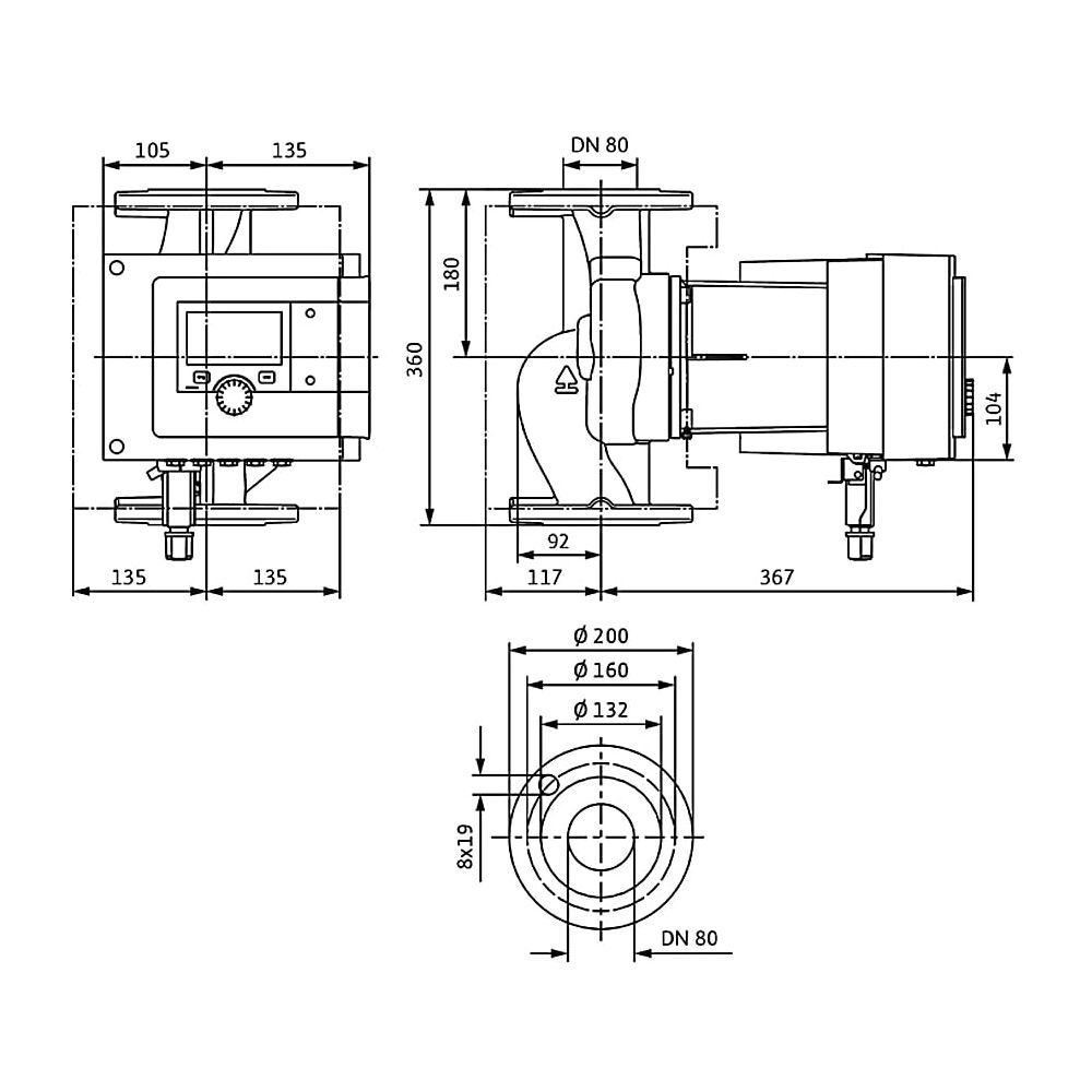 Wilo Nassläufer-Premium-Smart-Pumpe Stratos MAXO 80/0,5-16 PN10-R7... WILO-2218015  (Abb. 2)