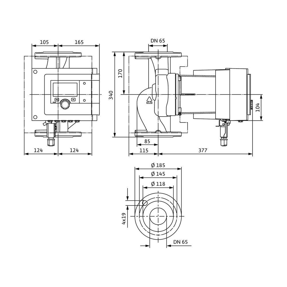 Wilo Nassläufer-Premium-Smart-Pumpe Stratos MAXO 65/0,5-16 PN 6/10 1330W... WILO-2186211 4048482782003 (Abb. 2)