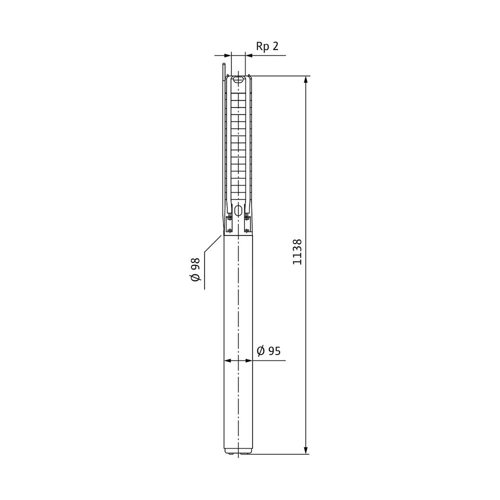 Wilo Unterwassermotor-Pumpe Sub TWI4.14-08-D Rp 2” 3x400 2 2kW... WILO-6091380 4062679142401 (Abb. 2)