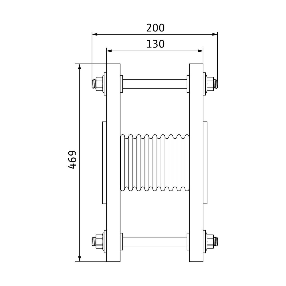 Wilo Rohrmontage Edelstahlkompensator DN200, PN 16... WILO-2525811 4016322870968 (Abb. 2)