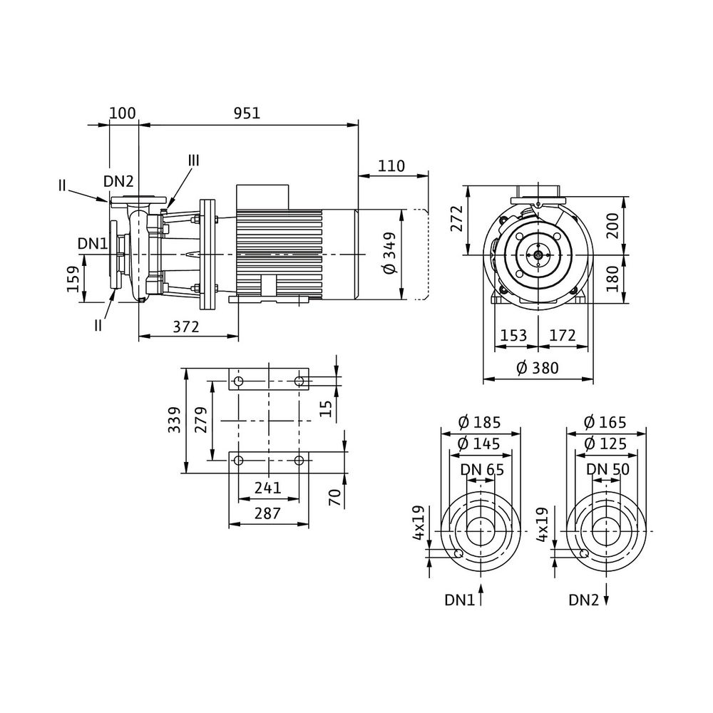 Wilo Trockenläufer-Blockpumpe BL50/220-22/2 DN65/DN50 22kW... WILO-2121160 4048482222547 (Abb. 2)