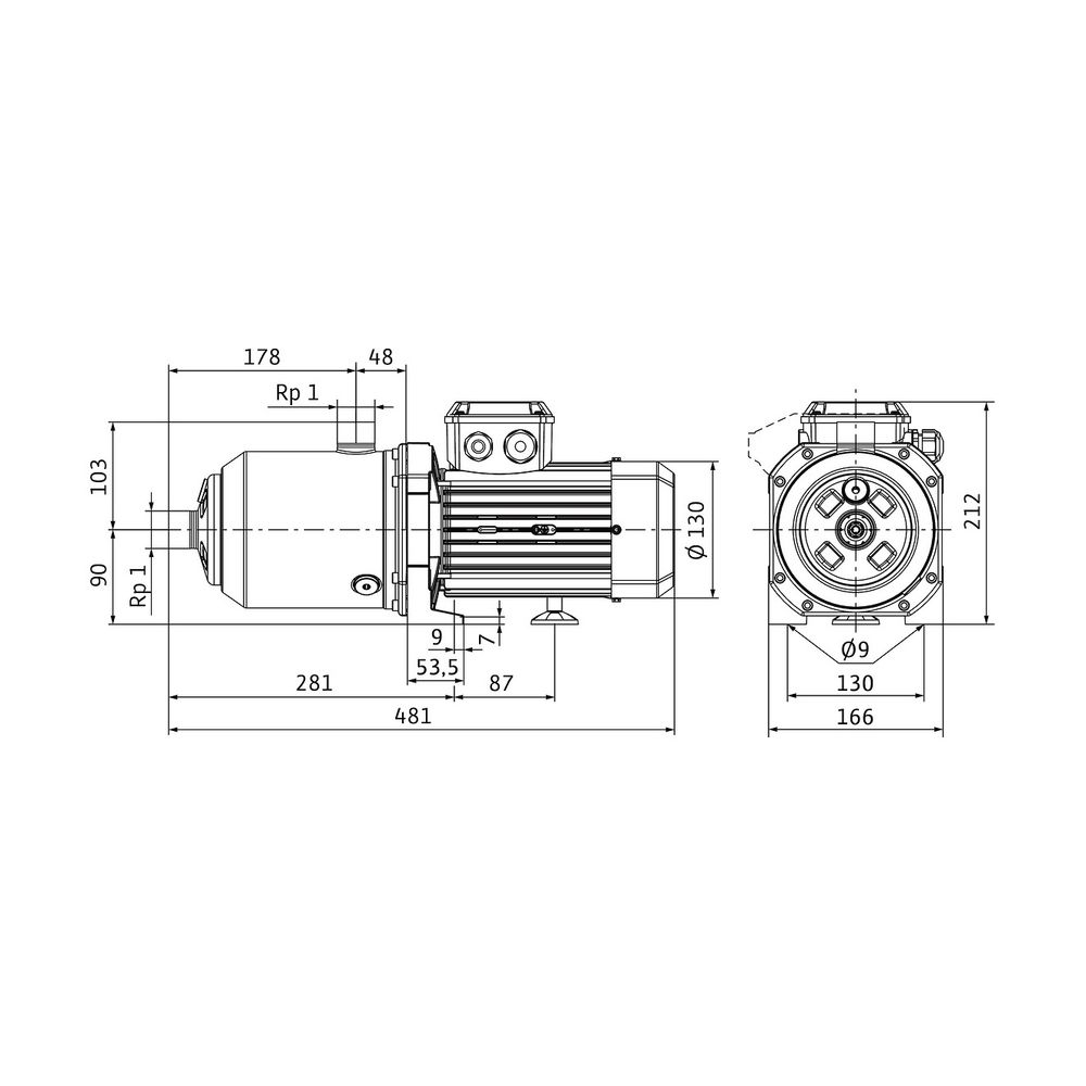 Wilo Hochdruck-Kreiselpumpe Medana CH1-L.407-1 G 1" 3x400V 1100W... WILO-4231485 4048482887036 (Abb. 2)