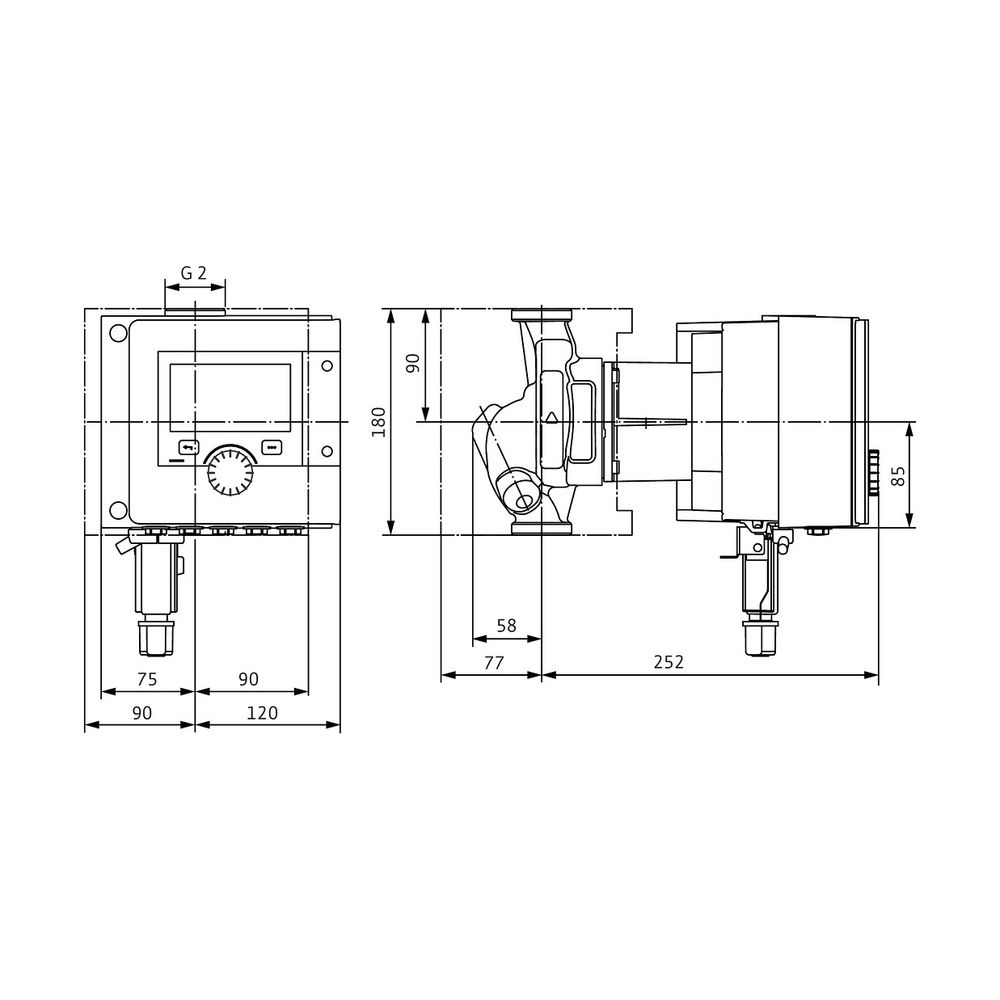 Wilo Stratos MAXO Smart-Nassläufer-Umwälzpumpe Z 30/0,5-8, PN 10, G 2", 133W P1... WILO-2220332 4062679214238 (Abb. 2)
