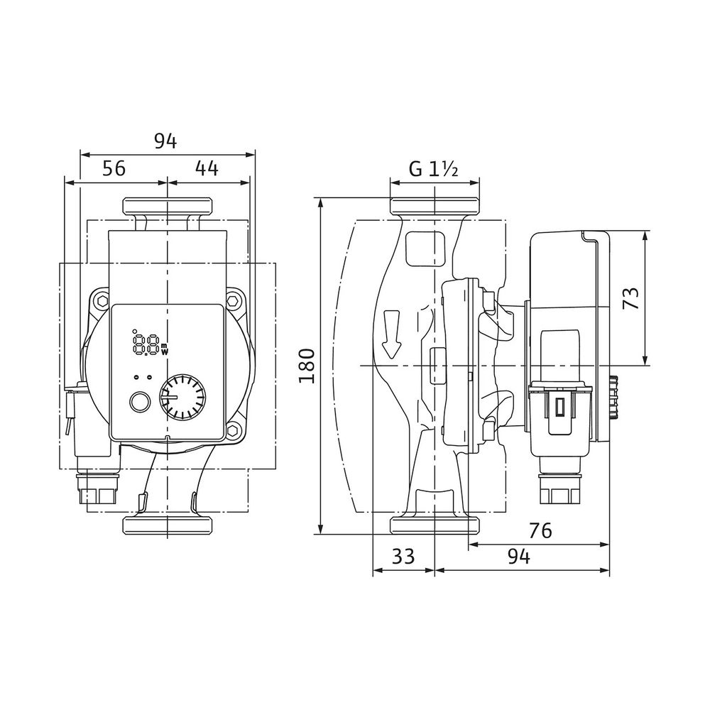 Wilo Yonos PICO-Z Nassläufer-Hocheffizienzpumpe 25/0,5-6-180, 30W, 230V, G 1 1/2", PN 10... WILO-4255418 4062679265858 (Abb. 2)