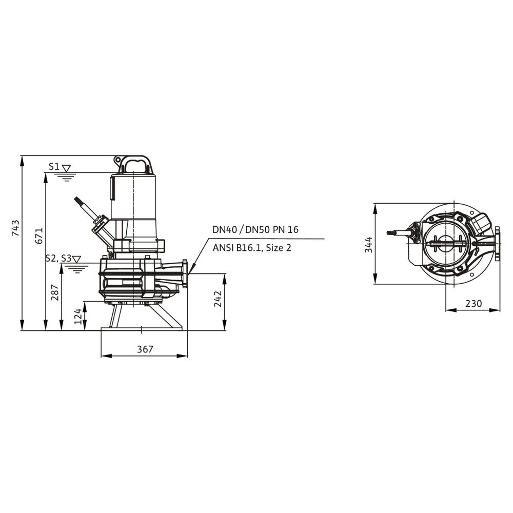 Wilo Rexa PRO Schneidwerkpumpe S04-222A/20T068X540/O, 400V, PN 16, DN 50, 6,75kW... WILO-6097401 4062679363271 (Abb. 2)