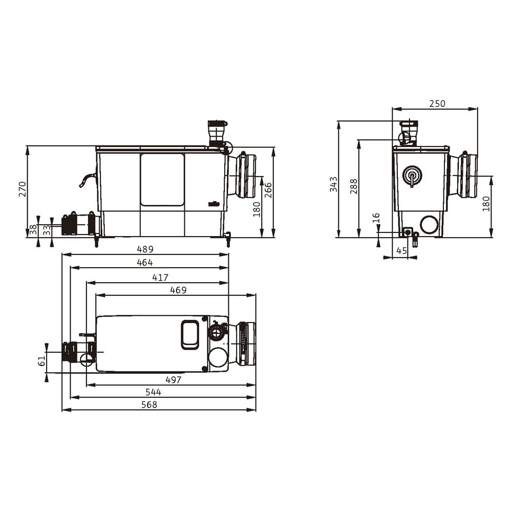 Wilo DrainLift MINI3 Abwasser-Hebeanlage XS/WC-EF, 0,42kW, 230V... WILO-6095128 4062679278315 (Abb. 2)
