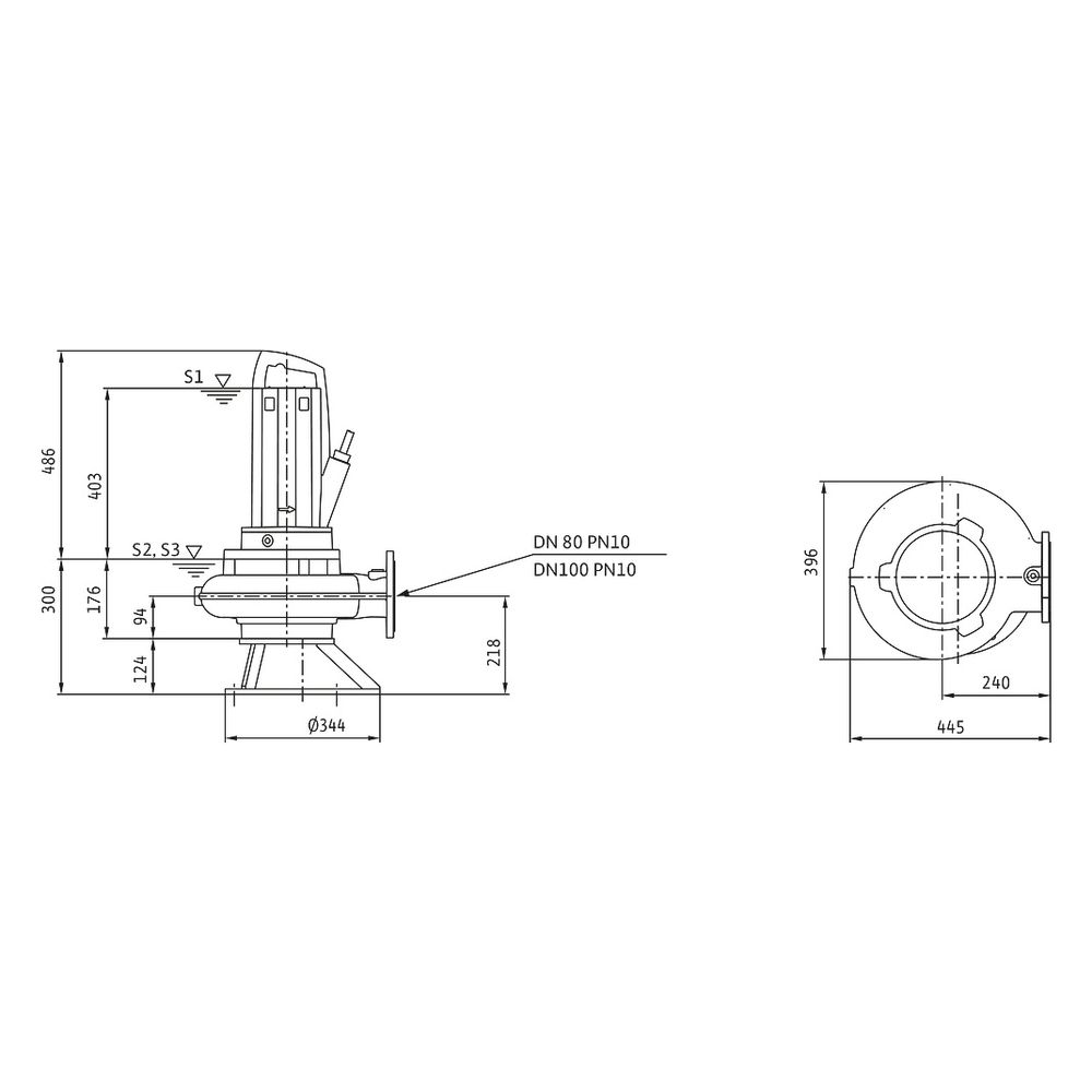 Wilo Rexa PRO Abwasser-Tauchmotorpumpe C08-535A/40T035X540/O, 400V, PN 10, DN 80/100, 3,4... WILO-6097796 4062679381602 (Abb. 2)