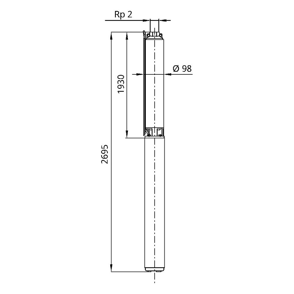 Wilo Unterwassermotor-Pumpe Sub TWU4.08-51-C Rp 2” 3x400V 7,5kW... WILO-6081632 4048482739083 (Abb. 2)