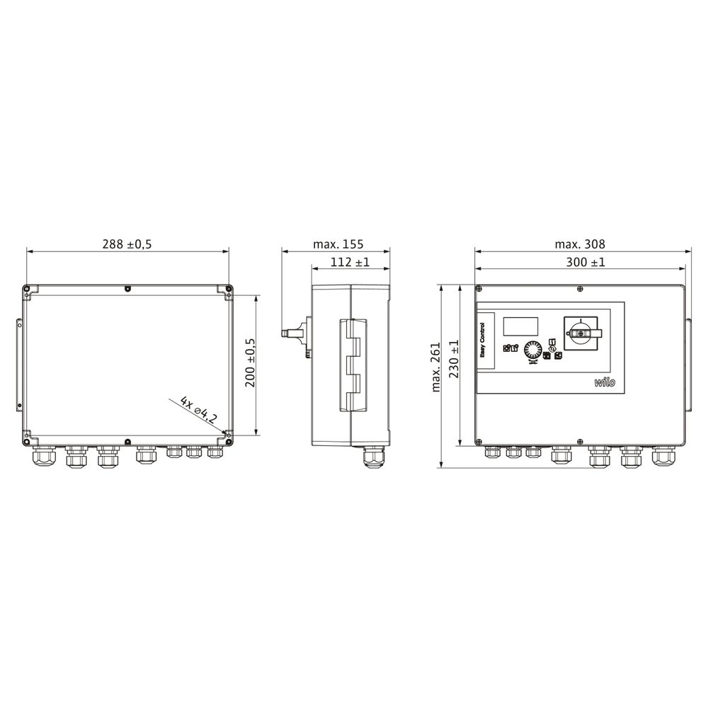 Wilo Schaltgerät Easy Control EC-Lift EC-L-1x 12A-MT34-DOL-WM... WILO-2543210 4048482659145 (Abb. 2)
