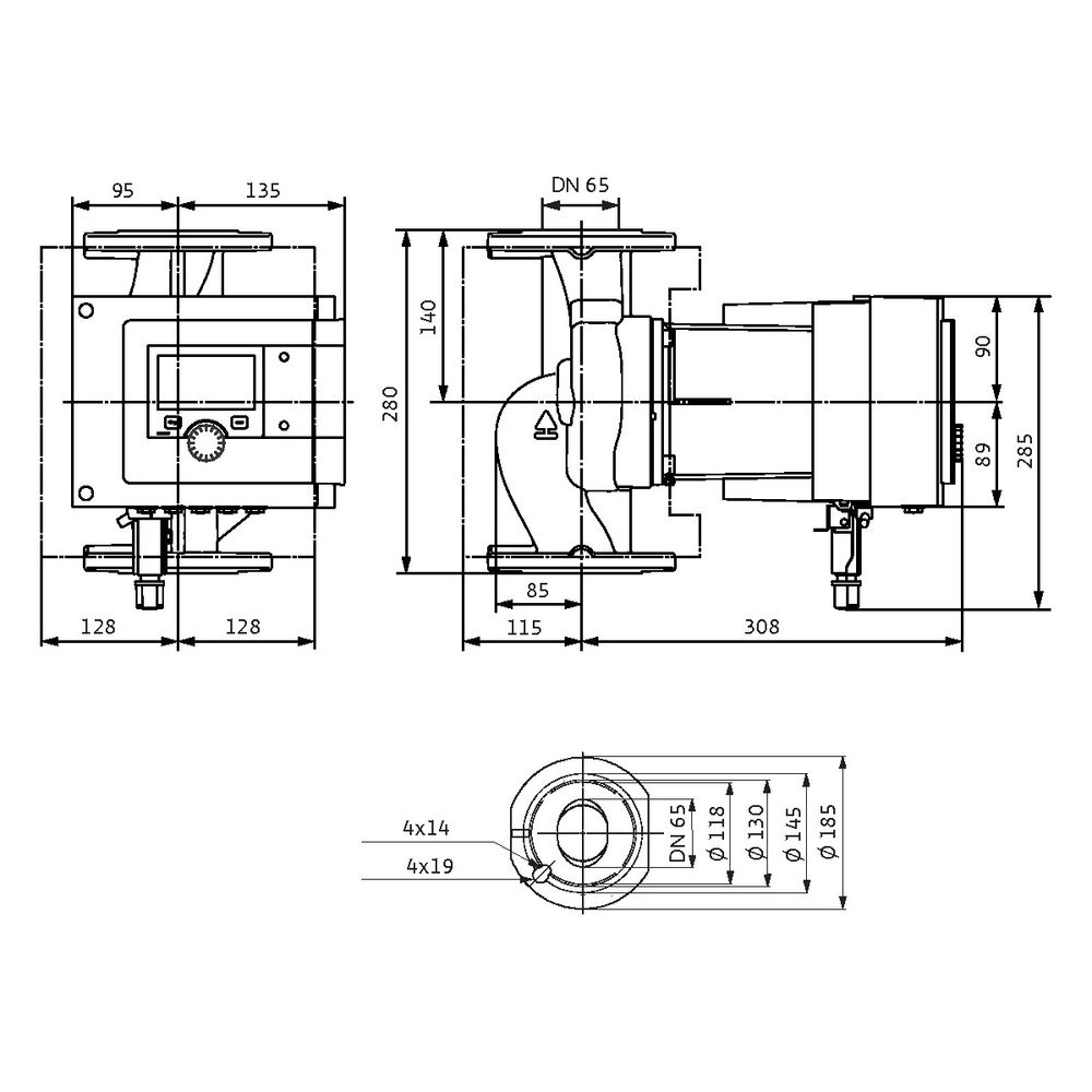 Wilo Stratos MAXO Nassläufer-Premium-Smart-Pumpe 65/0,5-6, 360W, 230V, DN 65, PN 6/10... WILO-2186208 4048482781976 (Abb. 2)