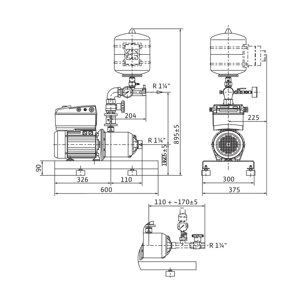 Wilo Einzelpumpenanlage Comfort-Vario COR-1MHIE403-2G-GE Rp 1 1/4" 3x400V 1,1kW... WILO-2523127 4016322769477 (Abb. 2)