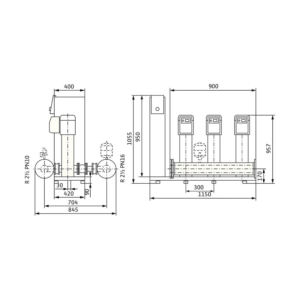 Wilo Mehrpumpenanlage SiBoost Smart 3 Helix VE1005 3kW... WILO-2537344 4048482330563 (Abb. 2)