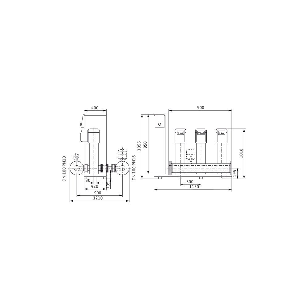 Wilo Mehrpumpenanlage SiBoost Smart 3 Helix VE2202-ES 3kW... WILO-2547338 4048482747378 (Abb. 2)