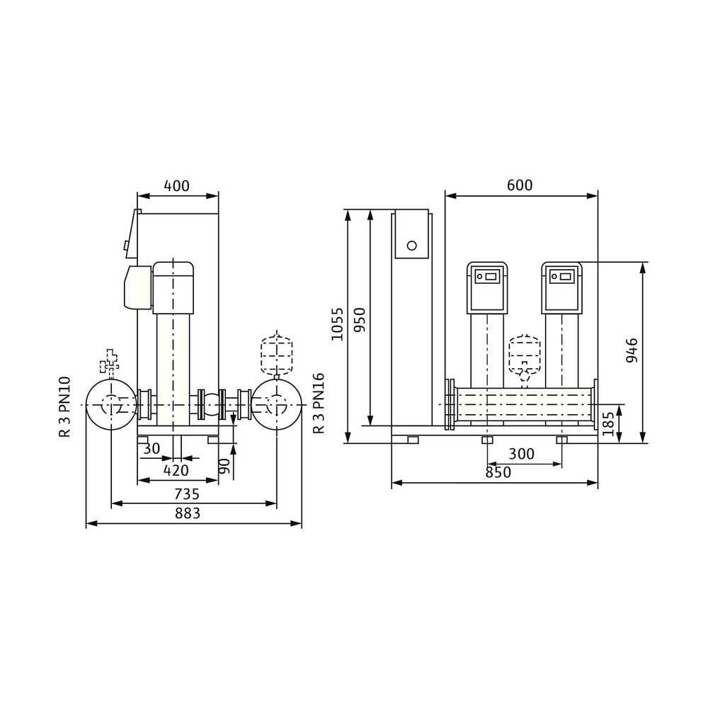 Wilo Mehrpumpenanlage SiBoost Smart 2 Helix VE1603 4kW... WILO-2536334 4048482228068 (Abb. 2)