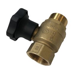 Wilo Kugelhahn R 1 1/4" innen/außen, PN 16, Messing, Schwarz... WILO-2032612 4016322519898 (Abb. 1)