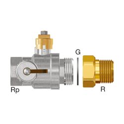 Wilo Sinum Kappenkugelhahn G 1" mit R Adapter... WILO-2198907 4048482838243 (Abb. 1)