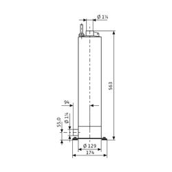 Wilo Unterwassermotor-Pumpe Sub-TWI 5-SE 305 Rp 1 1/4",1ph 750W... WILO-4144974 4048482105925 (Abb. 1)