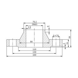 Wilo Gegenflanschkit DN65, PN 6... WILO-2105582 4048482089478 (Abb. 1)