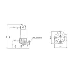 Wilo Abwasser-Tauchmotorpumpe Rexa CUT GI03.41/S-T25-2-540, 2,5kW... WILO-6080486 4048482702407 (Abb. 1)