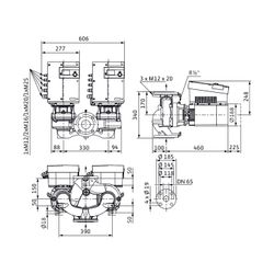 Wilo Trockenläufer-Hocheffizienz-Doppelpumpe Stratos GIGA-D 65/1-27/3,0 DN65 3kW... WILO-2170237 4048482708652 (Abb. 1)