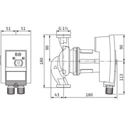 Wilo Nassläufer-Hocheffizienzpumpe Yonos MAXO-Z 25/0, 5-10, G 1 1/2", 230V, 140W... WILO-2175539  (Abb. 1)