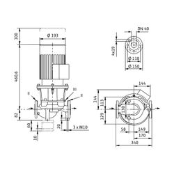 Wilo Trockenläufer-Standard-Einzelpumpe IL 40/140-2,2/2 DN40 3x400V 2,2kW... WILO-2120868 4048482217208 (Abb. 1)