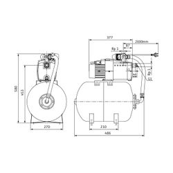 Wilo Hochdruck-Kreiselpumpe HiMulti 3 H 20-24 P Rp 1" 1x230V 400W... WILO-2550646 4048482901190 (Abb. 1)