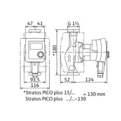 Wilo Nassläufer-Hocheffizienzpumpe Stratos PICO plus 25/1-4, Rp 1", 1x230V... WILO-4216609  (Abb. 1)