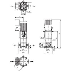 Wilo Hochdruck-Kreiselpumpe Helix VE 405-1/25/E/KS/M13, DN25, 230V... WILO-4204033  (Abb. 1)