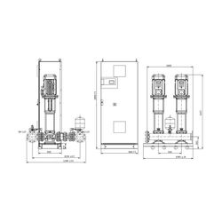 Wilo Mehrpumpenanlage Comfort COR-2 Helix V 5203/K/CC DN125/DN125 11kW... WILO-2530711 4048482044231 (Abb. 1)