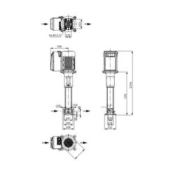 Wilo Hochdruck-Kreiselpumpe Helix VE 1605-1/16/E/KS/FF240, G 2" 5,5kW... WILO-4190746 4048482436227 (Abb. 1)