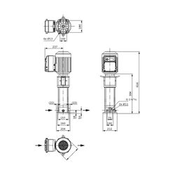 Wilo Hochdruck-Kreiselpumpe Helix VE 603-1/16/E/S G 1 1/4" 400V 1,1kW... WILO-4201579 4048482593432 (Abb. 1)