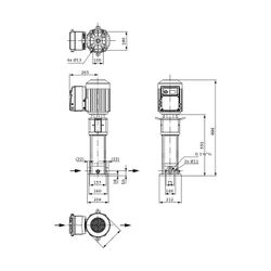 Wilo Hochdruck-Kreiselpumpe Helix VE 608-1/16/E/S G 1 1/4" 400V 3kW... WILO-4201585 4048482593494 (Abb. 1)