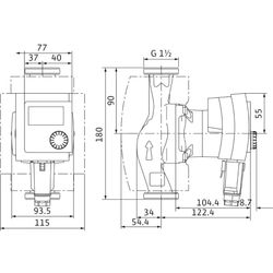 Wilo Nassläufer-Hocheffizienzpumpe Stratos PICO plus 25/1-4, Rp 1", 1x230V... WILO-4216609  (Abb. 1)