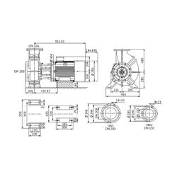 Wilo Trockenläufer-Blockpumpe Atmos GIGA-B 150/285-30/4 DN200 DN150... WILO-2160692 4048482630250 (Abb. 1)