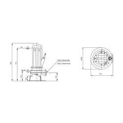 Wilo Rexa PRO Schneidwerkpumpe S03-224A/21T025X540/O, 400V, PN 6/10, DN 32/40, 2,5kW... WILO-6098426 4062679390352 (Abb. 1)